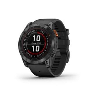 GARMIN Fénix 7X Pro, Salate, Solar, Black Band