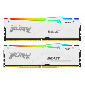 Kingston FURY Beast/DDR5/32GB/6400MHz/CL32/2x16GB/RGB/White