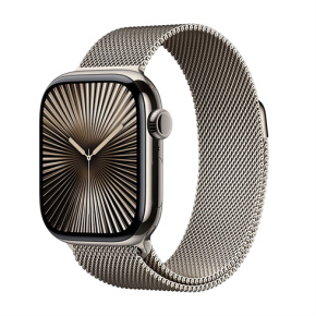 Apple Watch Series 10 GPS + Cellular 42mm Natural Titanium Case with Natural Milanese Loop