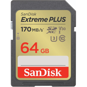 SanDisk Extreme PLUS/SDXC/64GB/170MBps/UHS-I U3/Class 10