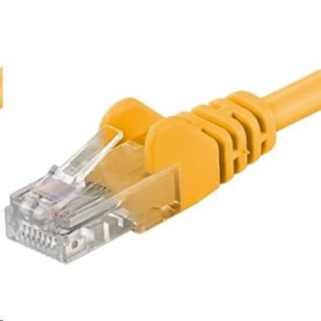 PREMIUMCORD Patch kábel UTP RJ45-RJ45 CAT5e 0.5 m žltá