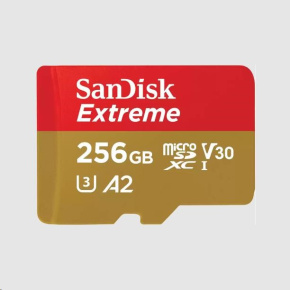 SanDisk Extreme/micro SDXC/256GB/190MBps/UHS-I U3 / Class 10/+ Adaptér