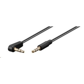 PremiumCord Kabel Jack 3.5mm - 3,5mm konektor 90° M/M 1m