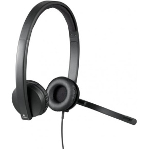 Logitech® H570e USB Headset Stereo (UC version) - BLACK - USB-A