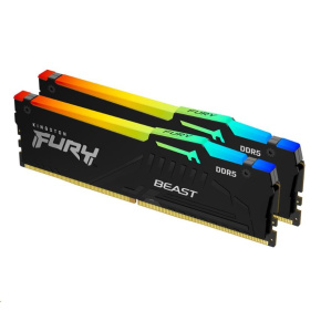 DIMM DDR5 64GB 6000MT/s CL40 (Kit of 2) KINGSTON FURY Beast RGB XMP