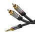 PremiumCord HQ tienený kábel stereo Jack 3.5mm-2xCINCH M/M 3m