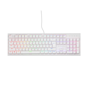 Genesis herná mechanická klávesnica THOR 303/RGB/Outemu Peach Silent/Drôtová USB/US layout/Biela