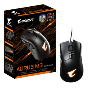 GIGABYTE Aorus M3/Herní/Optická/Drátová USB/Černá