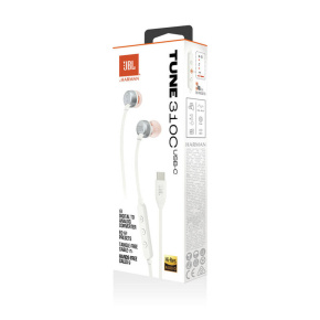 JBL Tune 310 USB-C, Slúchadlá, biele