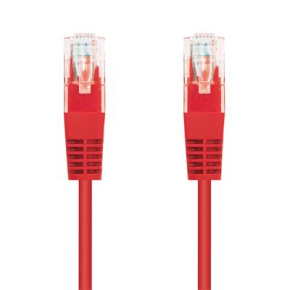 Kábel C-TECH patchcord Cat5e, UTP, červený, 0,5m