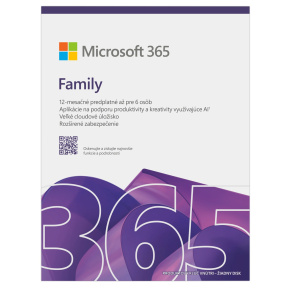 Microsoft 365 Family FY25H2 Mac/Win, 1 Rok, SK