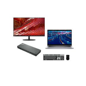 Notebook Dell Latitude 5320 (8GB) + Docking station Lenovo Thinkpad Universal Thunderbolt 4 Dock (40B0) + Monitor Lenovo ThinkVision T27i-10 27" - Repas