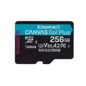 256 GB . micro SDXC karta Kingston Canvas Go Plus, bez adaptéra