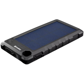 Sandberg Outdoor Solar Powerbank 10000 mAh, solárna nabíjačka, čierna