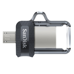 SanDisk Ultra Dual Drive/64GB/USB 3.0/Micro USB + USB-A/Čierna