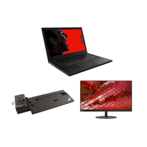 Notebook Lenovo ThinkPad T480 + Lenovo ThinkPad Ultra Dock (Type 40AJ) 135W Adapter + Lenovo ThinkVision T27i-10 27" IPS NEW Monitor - Repas