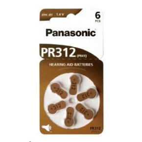 PANASONIC Zinkovzduchová baterie PR-312(41)/6LB AA 1,2V (Blistr 6ks)