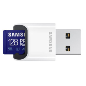 128 GB . microSDXC karta Samsung PRO Plus 2023 + USB adaptér