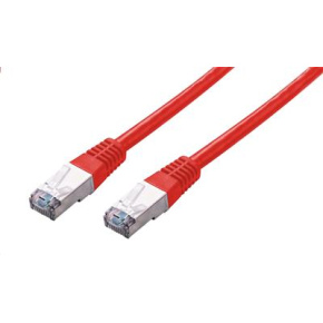 Kábel C-TECH patchcord Cat5e, FTP, červený, 0,25 m
