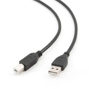 Kábel CABLEXPERT USB A-B 1,8m 2.0 HQ Black, pozlátené kontakty