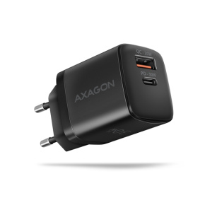 AXAGON ACU-PQ30, Sil nabíjačka do siete 30W, 2x port (USB-A + USB-C), PD3.0/PPS/QC4+/SFC/AFC/Apple, čierna AXAGON ACU-PQ30, Sil nabíjačka do siete 30W, 2x port (USB-A + USB-C), PD3.0/PPS/QC4+/SFC/AFC/Apple, čierna