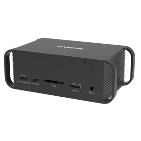 Canyon DS-95, Multiport Docking Station, USB-C vstup, 14 portov, podpora 2 monitorov, 4K, 100W