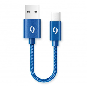 ALIGATOR PREMIUM 2A kábel, 50cm USB-C, modrá