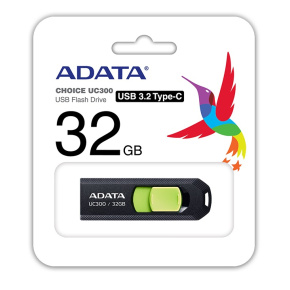 ADATA UC300/32GB/USB 3.2/USB-C/Čierna