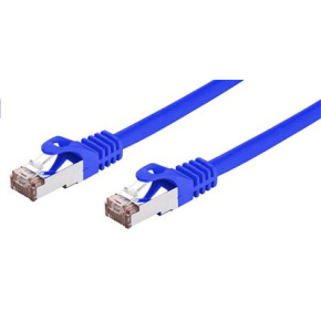 Kábel C-TECH patchcord Cat6, FTP, modrý, 1m