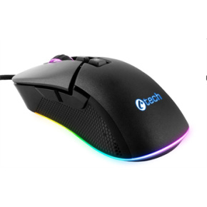Herná myš C-TECH Dawn (GM-24L), casual gaming, 6400 DPI, RGB podsvietenie, USB
