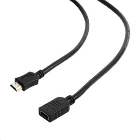 Kábel CABLEXPERT HDMI-HDMI 1,8m, 1.4, M/F tienený, pozlátené kontakty, predlžovací, čierny