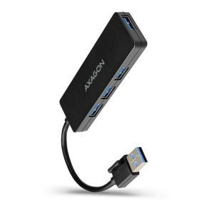 AXAGON HUE-G1A, 4x USB 3.2 Gen 1 SLIM hub, kábel Type-A 14cm napevno