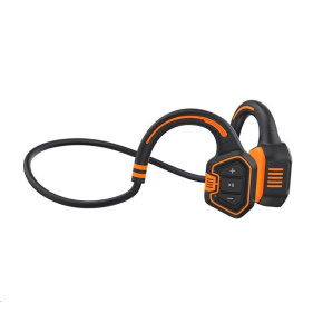 EVOLVEO bezdrôtové slúchadlá BoneSwim MP3 16GB, na lícní kosti, oranžová