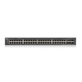 Zyxel GS1920-48v2, 48 Port Smart Managed Switch 48x Gigabit Copper and 4x Gigabit dual pers., hybrid mode, standalone or