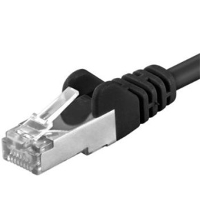 Premiumcord Patch kábel CAT6a S-FTP, RJ45-RJ45, AWG 26/7 0,5 m, čierna