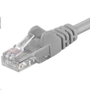 PREMIUMCORD Patch kábel UTP RJ45-RJ45 CAT5e 1m sivý