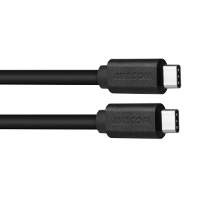 AVACOM dátový a nabíjací kábel USB Type-C - USB Type-C, 100cm, čierna