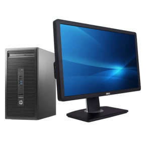 PC zostava HP EliteDesk 705 G1 MT + 21,5" Dell Professional P2212H Monitor - Repas