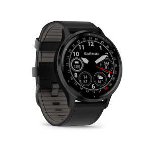 Garmin VENU 3, Black/Slate, Leather