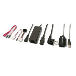 PremiumCord USB 2.0 - IDE + SATA adaptér s káblom a prídavným zdrojom