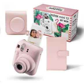 BAZAR - Fujifilm MINI 12 Big bundle růžový - Poškozený obal (Komplet)