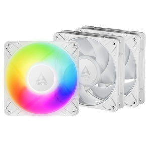 ARCTIC P12 Pro A-RGB (biela) 3-Pack - 120mm A-RGB PWM ventilátor s rozdeľovačom káblov ARCTIC P12 Pro A-RGB (biela) 3-Pack - 120mm A-RGB PWM ventilátor s rozdeľovačom káblov