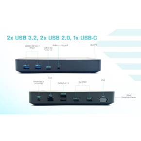 i-tec USB 3.0/USB-C/TB, 3x Video Docking Station Power Delivery 100W