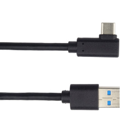 PremiumCord Kábel USB typ C/M zahnutý konektor 90 ° - USB 3.0 A/M, 50cm