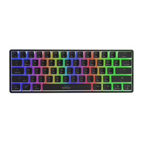 Genesis herná klávesnica THOR 660/RGB/Gateron Brown/Bezdrôtová USB + Bluetooth/US layout/Čierna