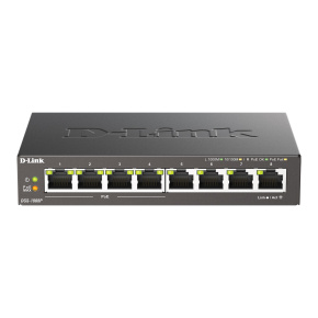 D-Link DGS-1008P 8x 1000 Desktop Switch, 4PoE port