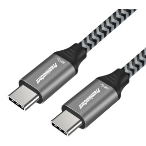 PREMIUMCORD Kabel USB 3.2 Gen 1 USB-C (M/M), bavlněný oplet, 1,5m