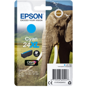 Epson Singlepack Cyan 24XL Claria Photo HD Ink