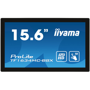 15,6'' iiyama TF1634MC-B8X: IPS, FullHD, capacitive, 10P, 450cd/m2, VGA, DP, HDMI, IP65, čierny 15,6'' iiyama TF1634MC-B8X: IPS, FullHD, capacitive, 10P, 450cd/m2, VGA, DP, HDMI, IP65, čierny
