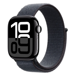 Apple Watch Series 10 GPS + Cellular 46mm Jet Black Aluminium Case with Ink Sport Loop